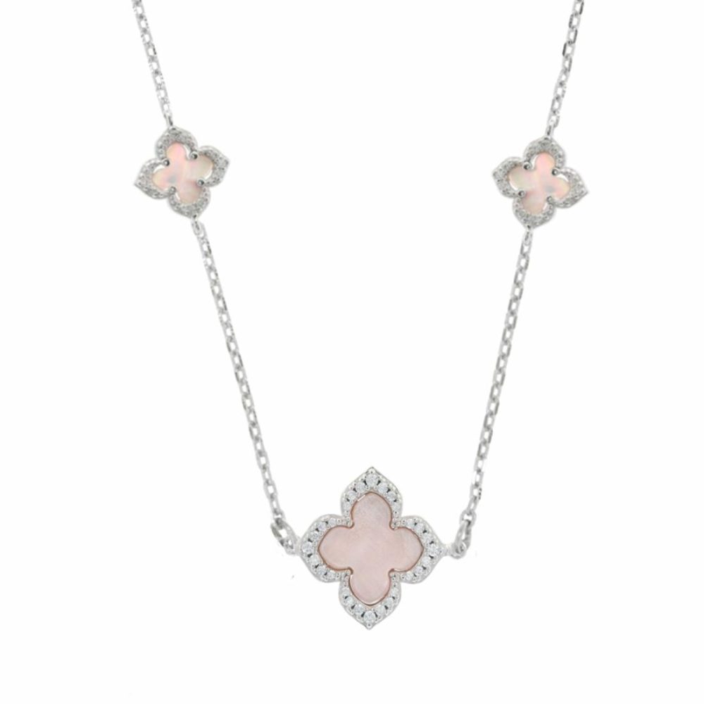 Sydney Soiree Fairwater Mother Of Pearl Deluxe Necklace- Silver Jewellery