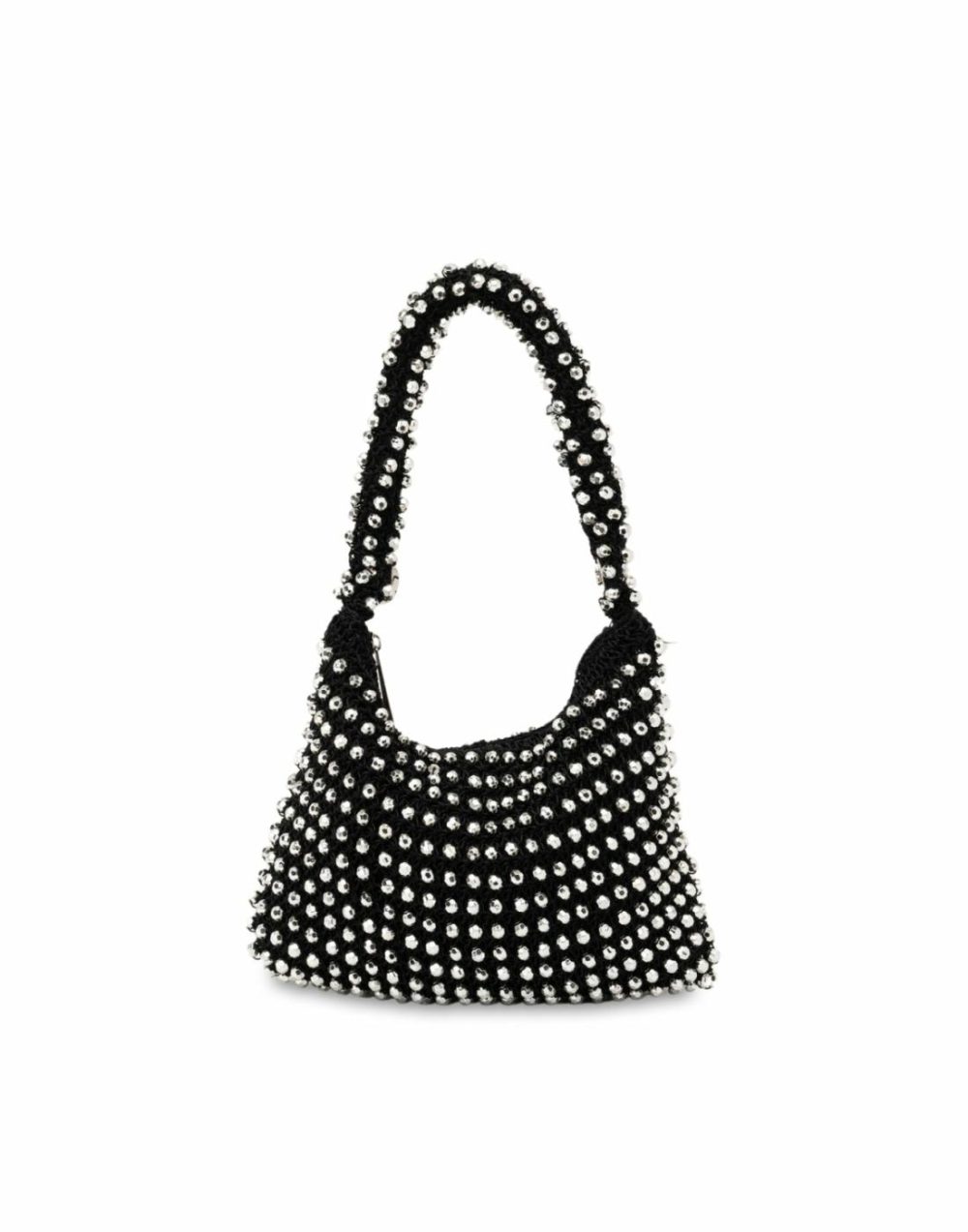 Tiana Dainty Beaded Bag – Black/Silver Bags