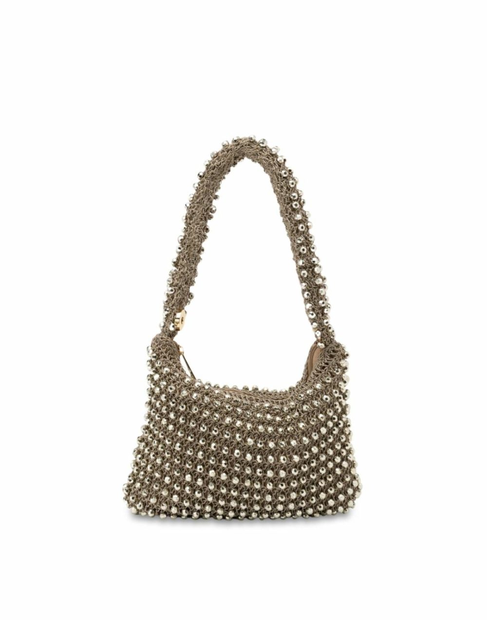 Tiana Dainty Beaded Bag- Gold/Taupe Bags