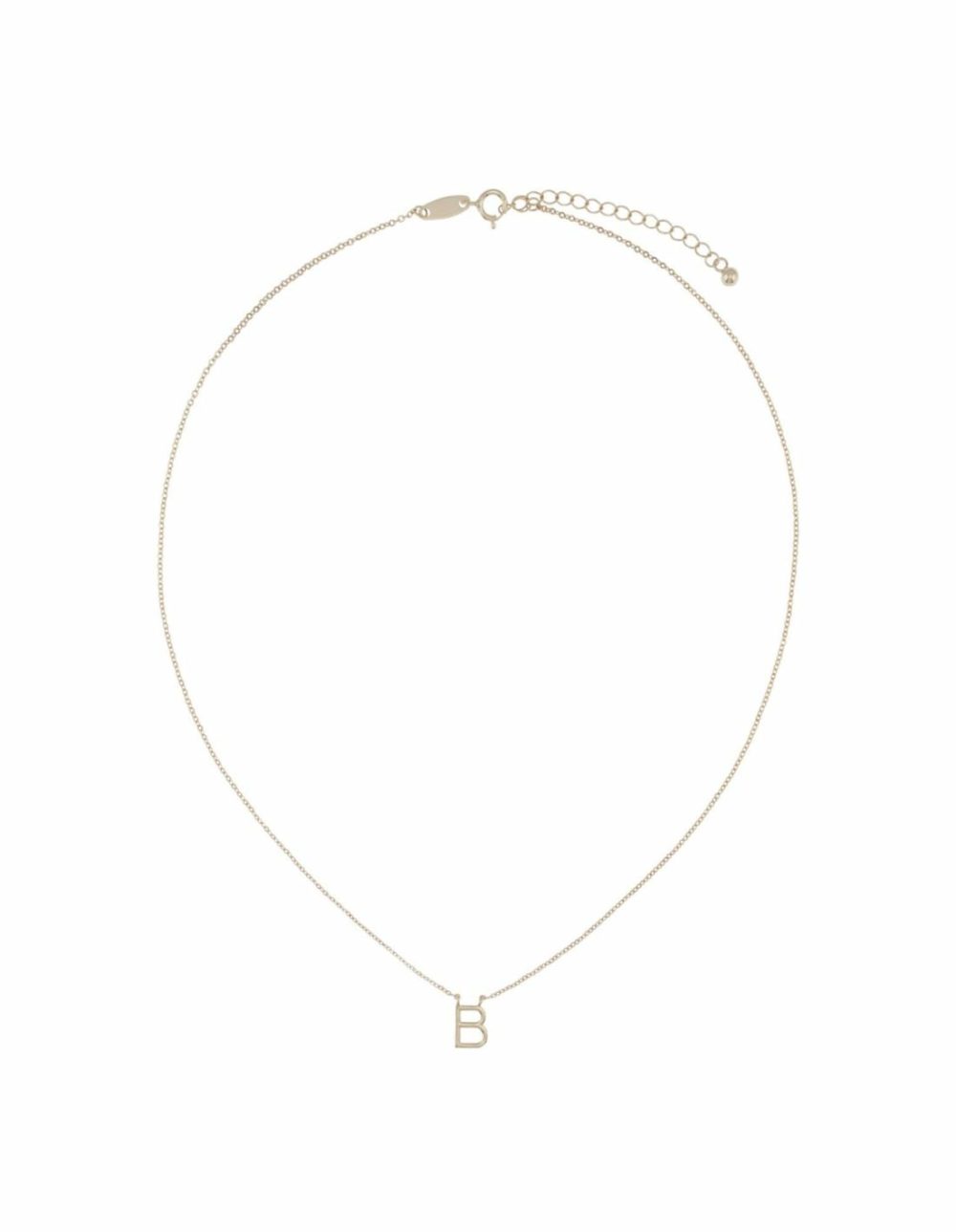 Timeless Initial Necklace – B- Silver Jewellery