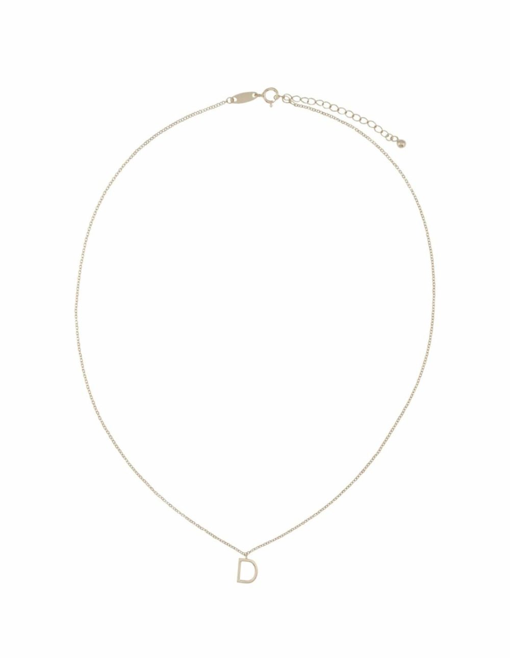 Timeless Initial Necklace – D- Silver Jewellery