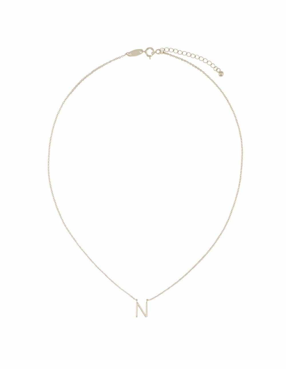 Timeless Initial Necklace – N- Silver Jewellery