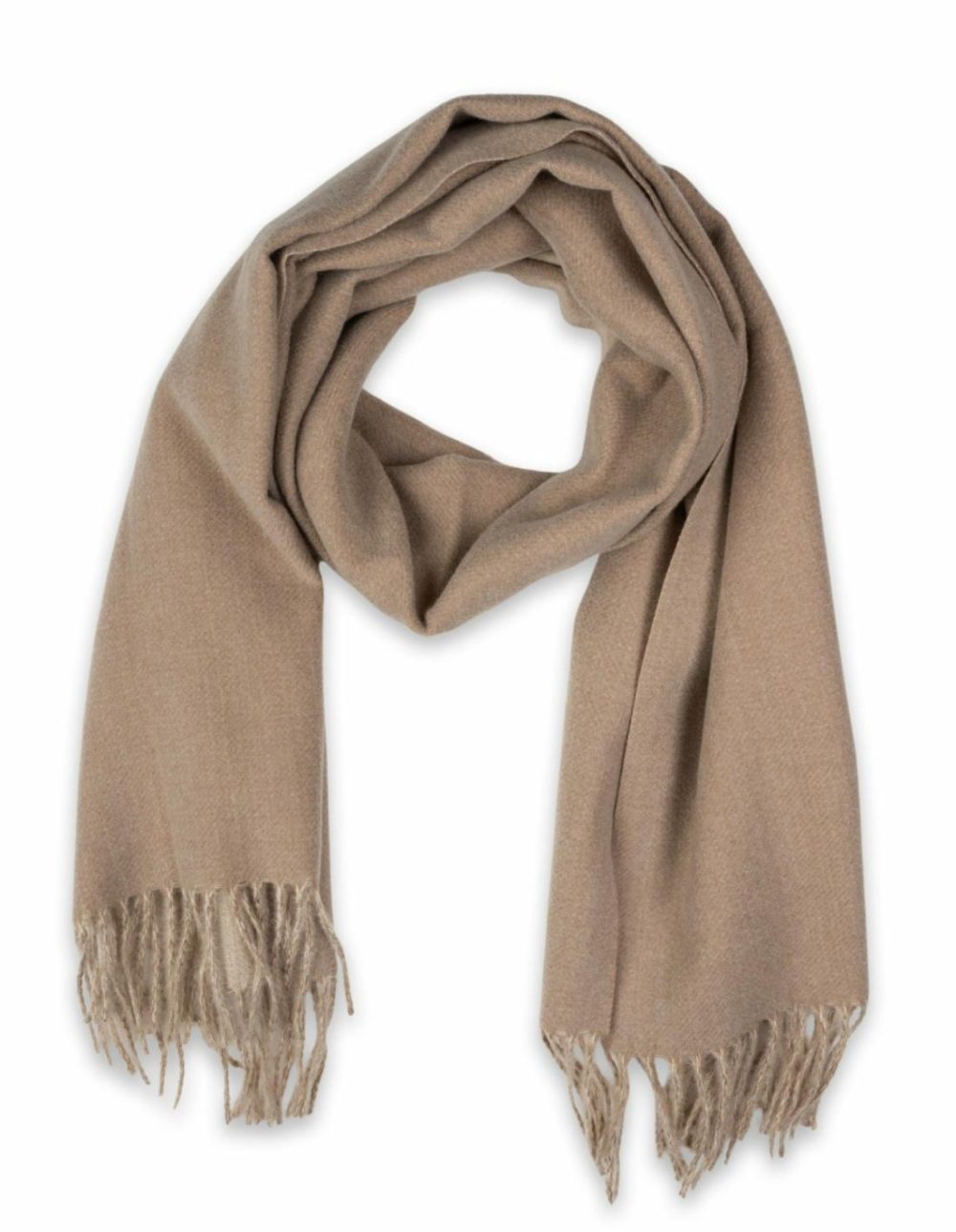 Two-Tone Twill Scarf- Beige/Cream Accessories