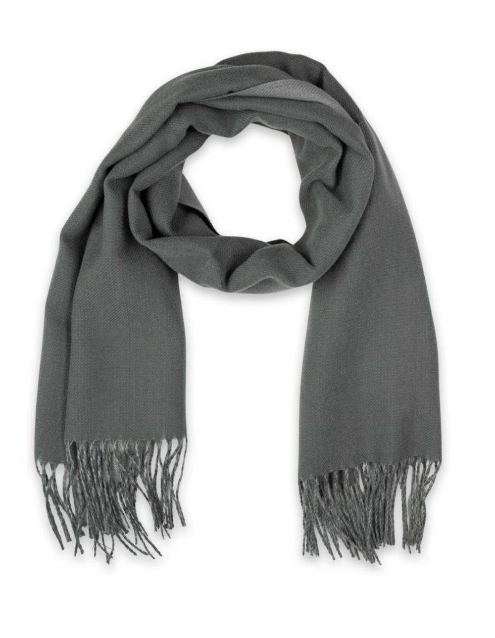 Two-Tone Twill Scarf- Grey Accessories