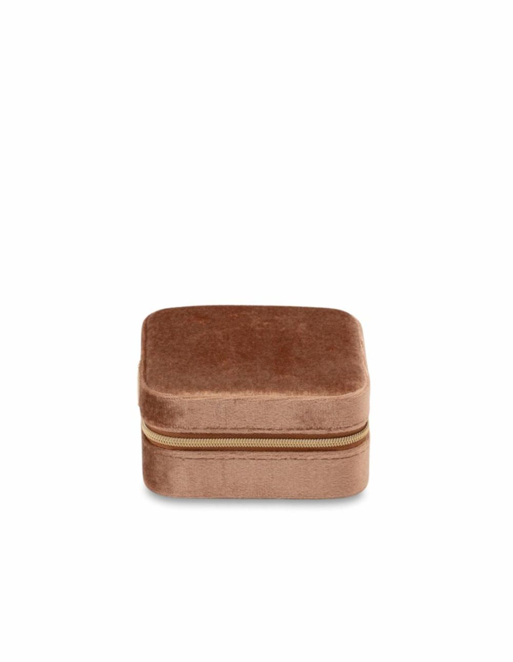 Velvet Square Jewellery Case- Peach Jewellery