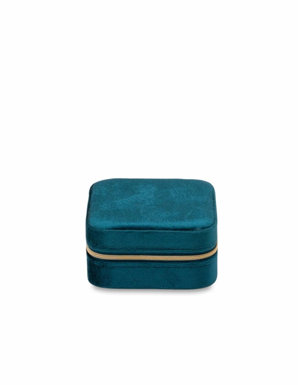 Velvet Square Jewellery Case- Teal Jewellery