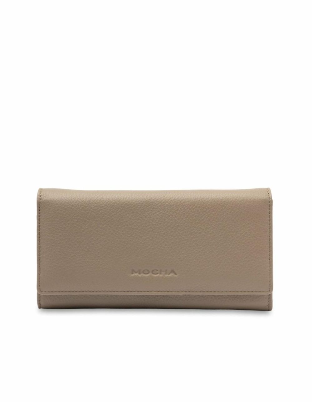 Vivian Leather Long Wallet- Taupe Bags