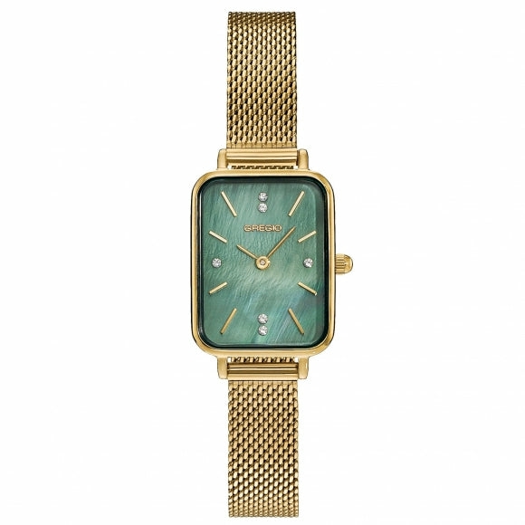 Watch Box Set- Yellow Gold/Green Face/Green Band Accessories