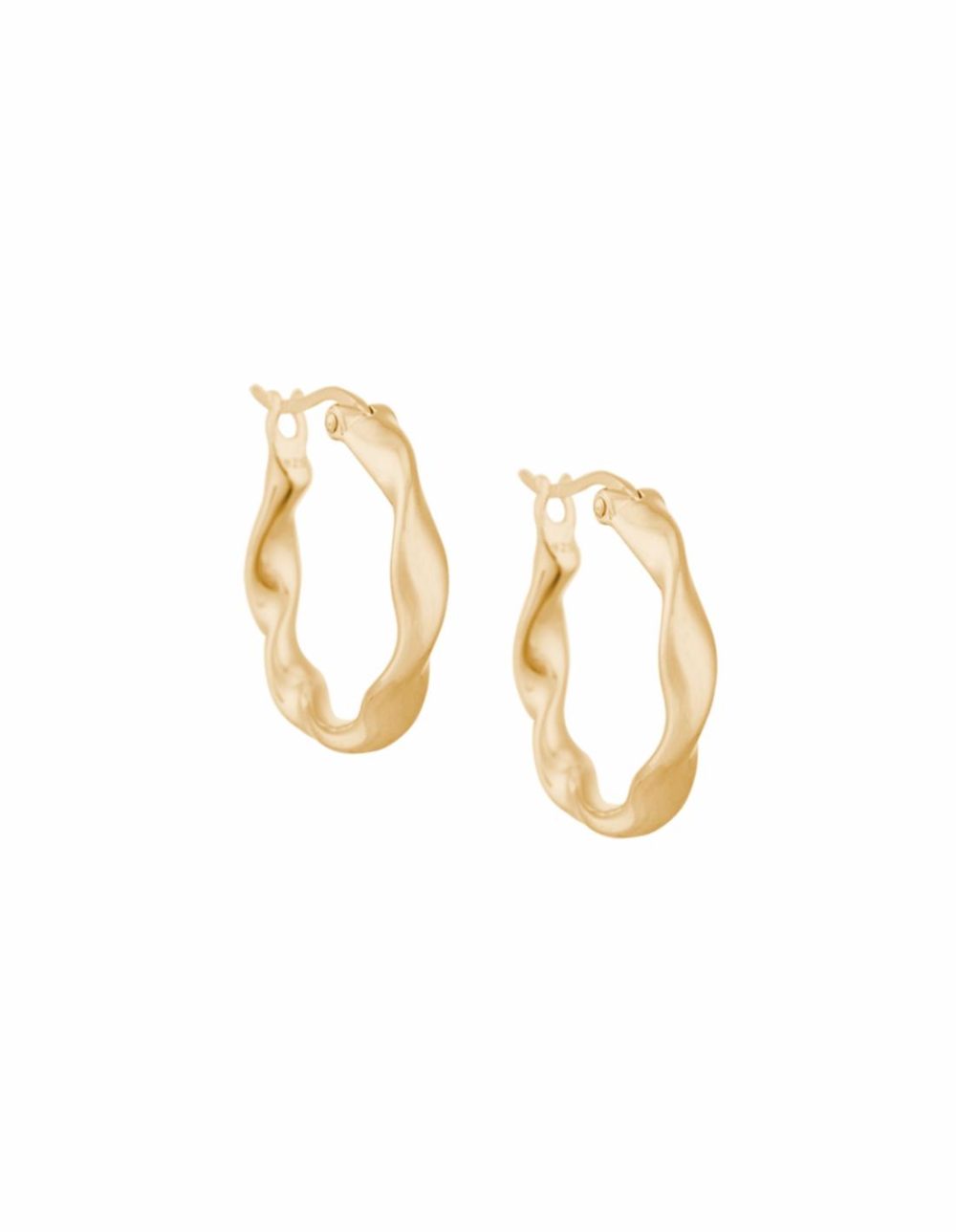 Wave Hoops – Gold Earrings