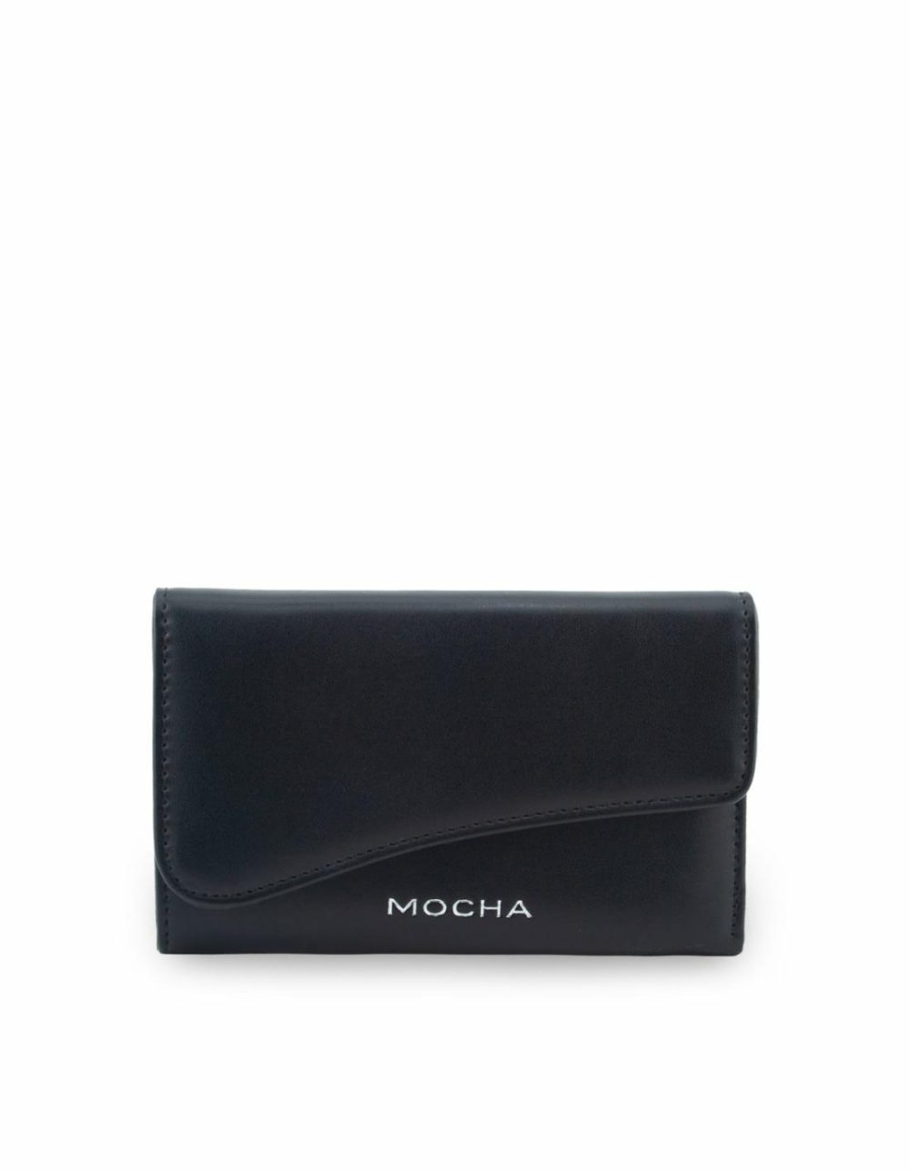 Zoe Wavy Wallet- Black Bags