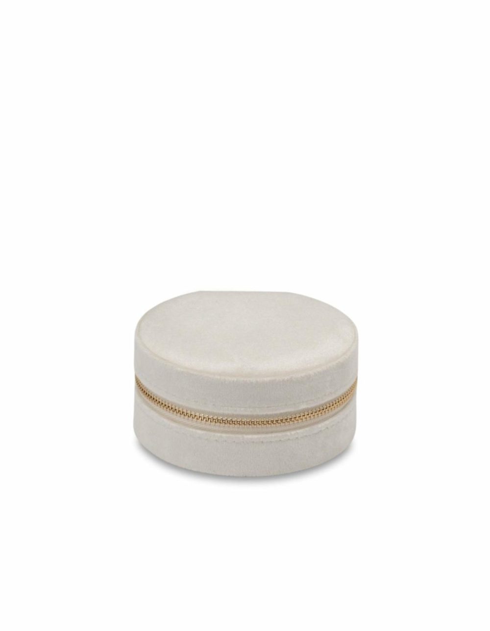 Velvet Round Jewellery Case- Pearl Jewellery