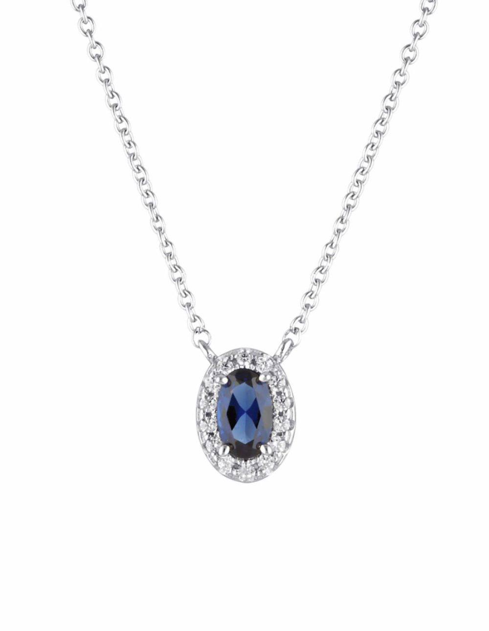 Aurora Glow Necklace – Silver/Sapphire Jewellery