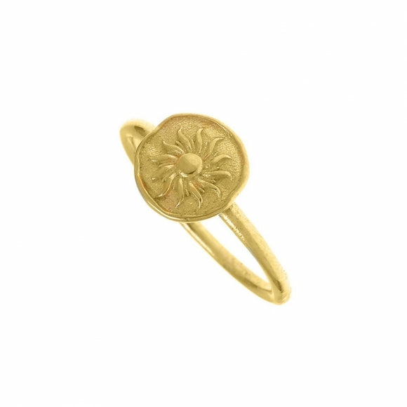 Funky Metal/ Symbolic Sun Ring – Gold Jewellery