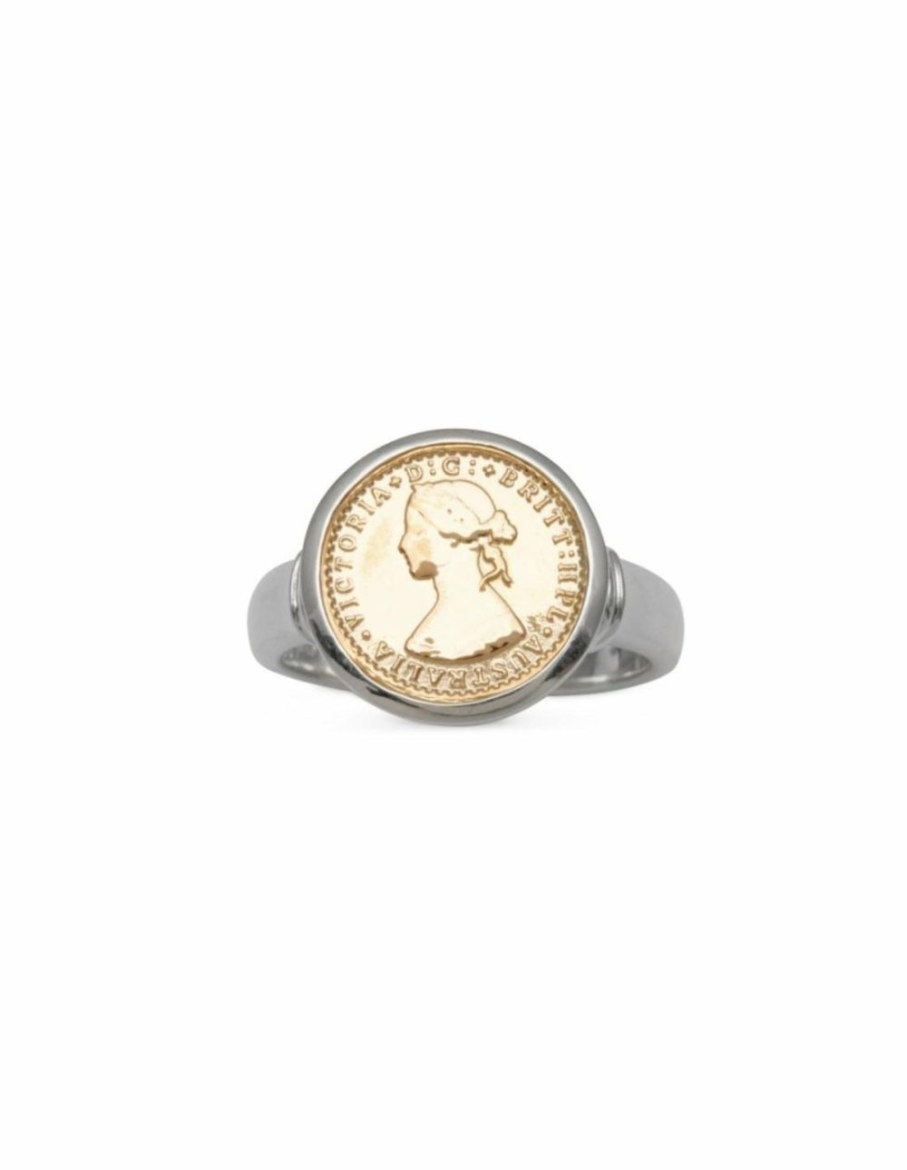 Tiny Australian Token Bezel Ring Jewellery