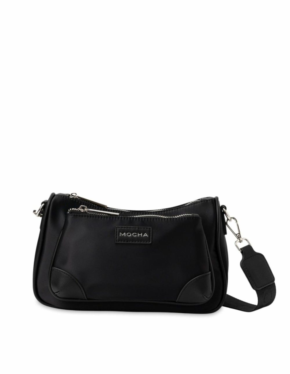 Ebby Everyday Crossbody- Black/Silver Bags